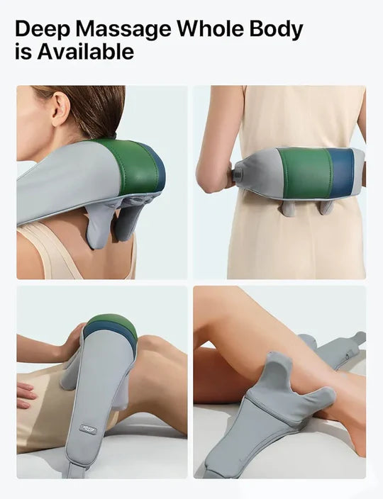 Neck Massager with Heat – Wireless 4D Shiatsu Deep Tissue Massager