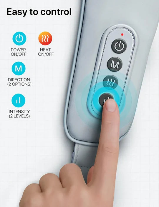 Neck Massager with Heat – Wireless 4D Shiatsu Deep Tissue Massager